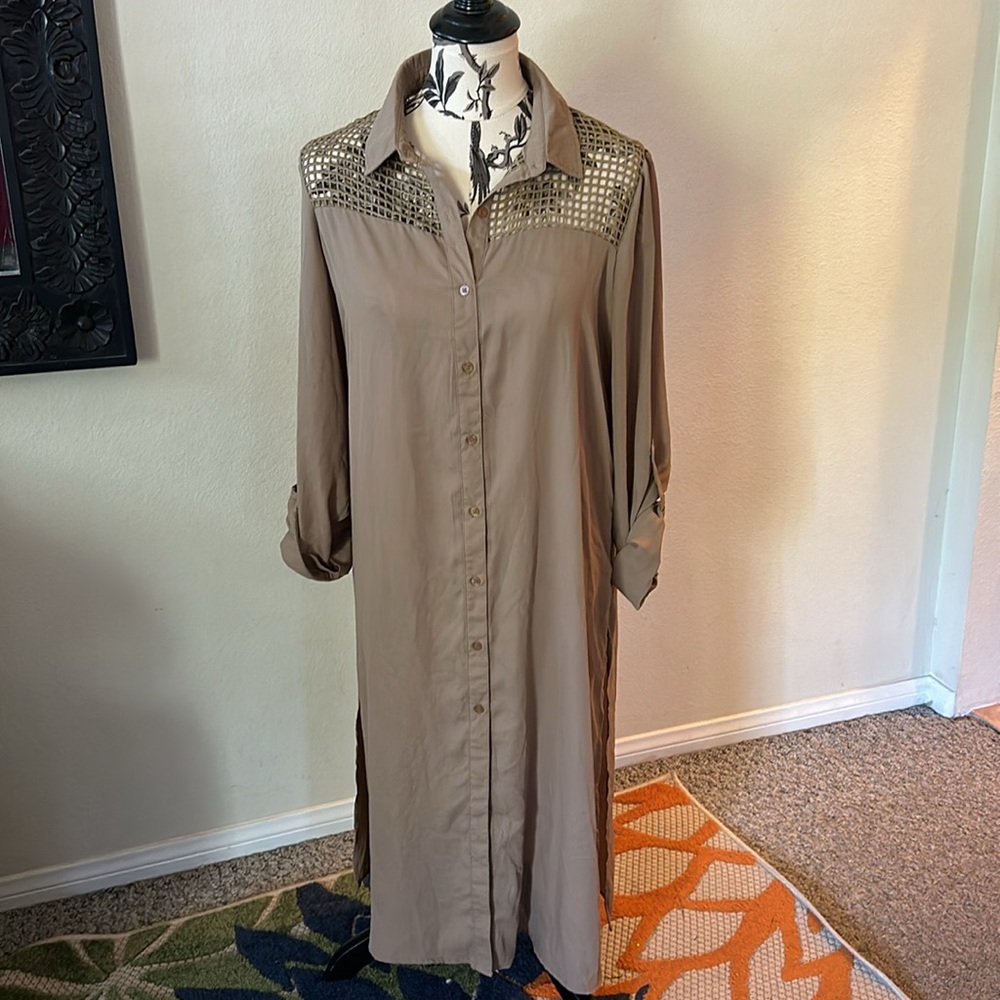 Semi-Sheer Maxi Tunic